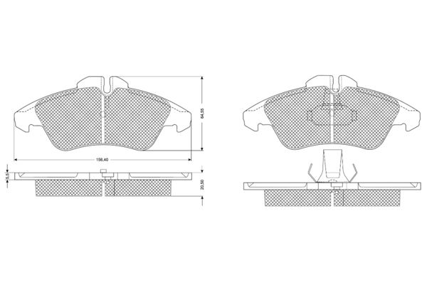 PROCODIS FRANCE Piduriklotsi komplekt,ketaspidur PF1093